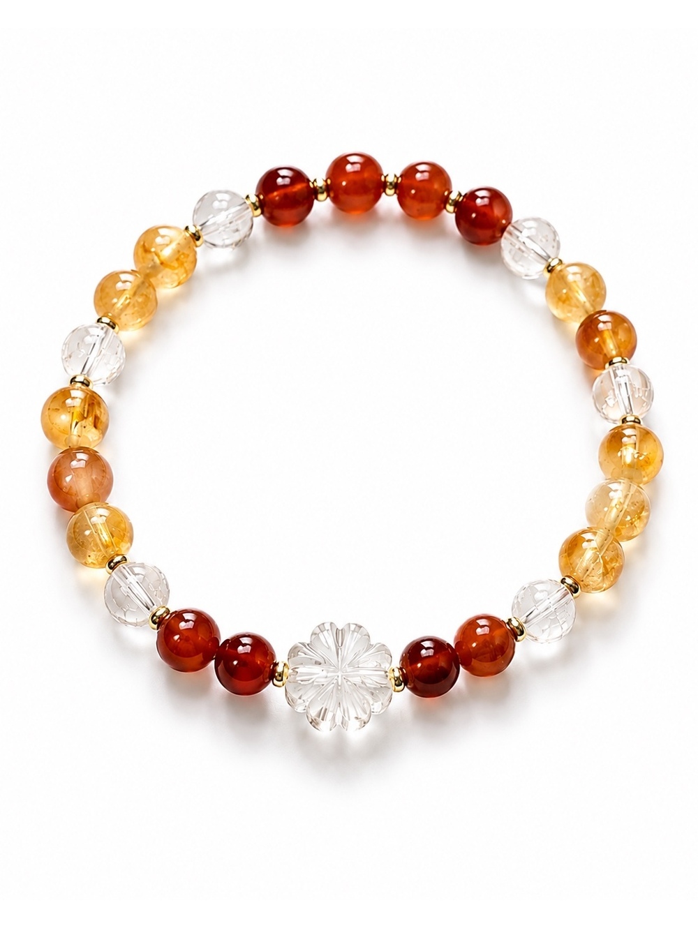 Hessonite Garnet Stretch Bracelet